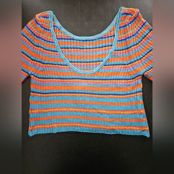 NWT - Free People San Lucas Cropped Pullover Stretch  Top - Size XL - Picture 1 of 12